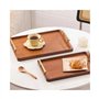 Plateau de Petit Déjeuner Plateau rectangulaire en bambou et bois, assiette à dîner domestique, plateau à fruits en bois Dim Sum