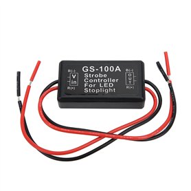 Kadimendium Feux de Freinage Contrôleur Stroboscopique Module de Commande de Flash LED en Plastique GS-100A 12-24VDC pour Toutes