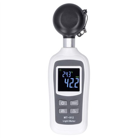 MT-912 Compteur de lumière numérique Portable Compteur d'éclairage LCD Mini luxmètre luminomètre photomètre 0~200 K LX