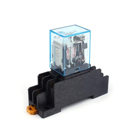 Relais de Puissance de Bobine avec Socle de Prise AC 220V 10A DPDT LY2NJ HH62P HHC68A-2Z