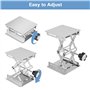 Table Élévatrice de Laboratoire, Plate-forme de levage de laboratoire, table élévatrice à ciseaux 100x100 mm Hauteur de Levage E