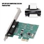 Adaptateur PCI parallèle, PC-Express1.0a Port parallèle Standard Imprimante DB25 LPT vers convertisseur PCI-E pour 98SE / ME / 2
