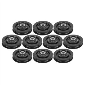 10 pièces/Ensemble 75mm / 90mm roulement en Nylon poulie Roue de Remplacement Noir pour câble Machine équipement de Gymnastique