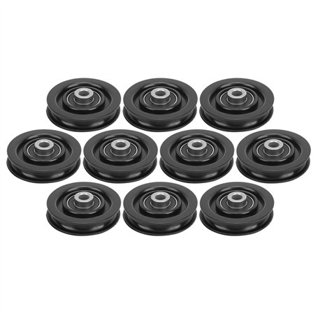 10 pièces/Ensemble 75mm / 90mm roulement en Nylon poulie Roue de Remplacement Noir pour câble Machine équipement de Gymnastique