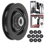 10 pièces/Ensemble 75mm / 90mm roulement en Nylon poulie Roue de Remplacement Noir pour câble Machine équipement de Gymnastique 