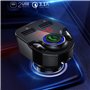 Transmetteur FM Bluetooth pour Voiture G32 12-24V Adaptateur de Voiture Bluetooth Lecteur MP3 FM Carte mémoire Mains Libres A2DP