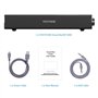 Barre de Son Bluetooth 20W, Filaire et Sans Fil Home Cinéma Audio Surround pour TV, PC, Téléphone Portable, Tablettes