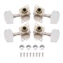 Tomotato 2L2R Chevilles de Réglage Ukulélé Argent Style Classique Accordeurs Ukulélé Chevilles de Réglage Clés Têtes de Machine