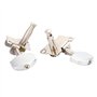Tomotato 2L2R Chevilles de Réglage Ukulélé Argent Style Classique Accordeurs Ukulélé Chevilles de Réglage Clés Têtes de Machine 