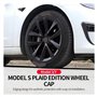 OmPton 4 pièces 18 Pouces enjoliveur, Compatible for Tesla modèle 3 2023 enjoliveur de Roue Automobile Remplacement enjoliveur d