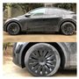 OmPton 4 pièces 19 Pouces enjoliveur, Compatible for Tesla modèle Y 2018-2023 enjoliveur de Roue Automobile enjoliveur Complet A
