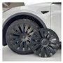 OmPton 4 pièces 19 Pouces enjoliveur, Compatible for Tesla modèle Y 2018-2023 enjoliveur de Roue Automobile enjoliveur Complet A
