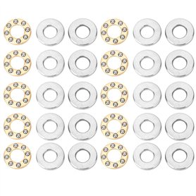 Gonnely Butée à billes-10pcs roulement à Billes de butée Miniature Ensemble de roulements en Acier Plat de Haute précision(F3-8M