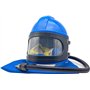 Casque de sablage Casque de sablage à alimentation en air sécurisée avec protection des épaules Cagoule de protection pour le sa