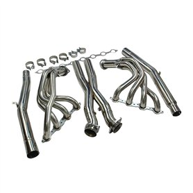 Boshu daili Store Collecteurs d'échappement en Acier Inoxydable et Tuyau X for 05-13 compatibles avec Chevy Compatible avec Corv
