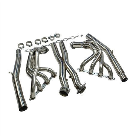 Boshu daili Store Collecteurs d'échappement en Acier Inoxydable et Tuyau X for 05-13 compatibles avec Chevy Compatible avec Corv