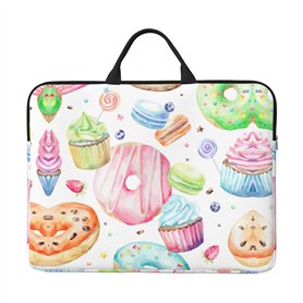Cupcakes Donuts Muffins Sugar Housse pour ordinateur portable 14" – Sacoche polyvalente à bandoulière conçue pour les voyages d'