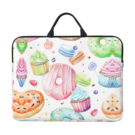Cupcakes Donuts Muffins Sugar Housse pour ordinateur portable 14" – Sacoche polyvalente à bandoulière conçue pour les voyages d'
