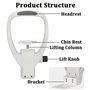 Quixnova Support de Menton de Levage avec Bouton de réglage, Accessoires d'équipement d'optométrie, Support de Levage du Front, 