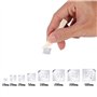 Ensemble de Poids D’Étalonnage, 17Pcs 10Mg-100G Poids D’Étalonnage Précis de Précision en Acier Inoxydable, Avec Pince À Épiler 