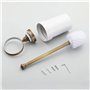 Assiavree Brosse WC,Brosse de Toilettes Toilette Porte-balais De Luxe Fini Antique Toilette Porte-Brosse avec De La Céramique Co
