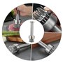 Attendrisseur de viande professionnel, ustensile de cuisine Jacquard for attendrir la viande en acier inoxydable 304, marteau à 