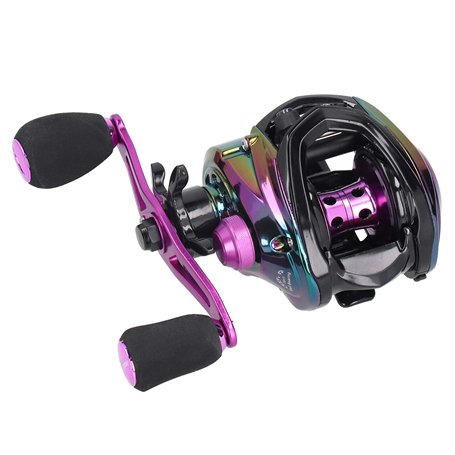 Moulinet de pêche baitcaster Reel 12 Vitesses Frein magnétique Baitcast Moulinet de pêche Rapport de Vitesse 8 1 : 1 Moulinet av