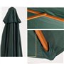 GHMYU Parasols 2,7 m Nulle de Soleil de Patio extérieur, Grand Parasol de Jardin en Aluminium Cauvet de la canopée légère protec