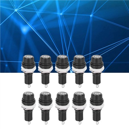 10 Pièces étui Porte-fusible Haute Durabilité Panneau électrique Monté sur Panneau de Verre Fusible Protecteur étui Porte-fusibl