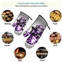 Gants de cuisine polyvalents résistants à la chaleur Motif roses violettes et têtes de mort 5,9 x 27,9 cm