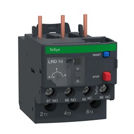 Noir LRD10 4-6A 1NO+1NC Pince à vis Différentiel Relais de surcharge thermique