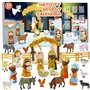 Calendrier de l'Avent Nativity 24 jours Counom de Noël Resin Nativity Set For Kids Christmas Gift Advent Calendar 2023