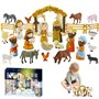 Calendrier de l'Avent Nativity 24 jours Counom de Noël Resin Nativity Set For Kids Christmas Gift Advent Calendar 2023
