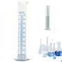 BEAHING Cylindre gradué en Plastique, Tube à essai de 500 ML d'hydromètre avec échelle Transparente, Cylindre de Mesure Portable