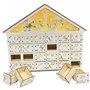 Calendrier de l'Avent en bois avec 24 tiroirs 15 x 3 x 13 Calendrier de l'avent Noël LED VIDE pour vous remplir des cadeaux vaca
