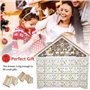 Calendrier de l'Avent en bois avec 24 tiroirs 15 x 3 x 13 Calendrier de l'avent Noël LED VIDE pour vous remplir des cadeaux vaca