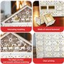 Calendrier de l'Avent en bois avec 24 tiroirs 15 x 3 x 13 Calendrier de l'avent Noël LED VIDE pour vous remplir des cadeaux vaca