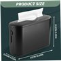 Dispensateur de Serviette en Papier 12.6x4.5x8.4 Pouce Minimaliste Black en Papier Serviette en Papier avec Fente Large, fenêtre