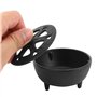 Emoshayoga Brûle-encens en Fonte, Bruleur Encens Charbon Fonte de Lotus en Forme de Porte-Bâton D'encens pour la décoration de l