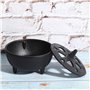 Emoshayoga Brûle-encens en Fonte, Bruleur Encens Charbon Fonte de Lotus en Forme de Porte-Bâton D'encens pour la décoration de l