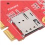 Mini adaptateur PCIe M.2, 3042/3052 M.2 Key B vers Mini carte adaptateur PCI-E Convertisseur de carte réseau sans fil, prise en 