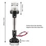 KIMISS Lumière de bateau d'ancre de navigation marine de LED, lumières d'ancre de navigation de LED pliables 4000-4500K 360 ° éc