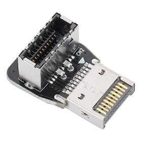 fasient1 Prise de Panneau Avant USB 3.1 Type-E vers USB 20Pin Header PC Carte mère Convertisseur de coude de Direction à 90 degr