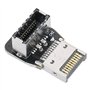fasient1 Prise de Panneau Avant USB 3.1 Type-E vers USB 20Pin Header PC Carte mère Convertisseur de coude de Direction à 90 degr