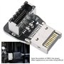 fasient1 Prise de Panneau Avant USB 3.1 Type-E vers USB 20Pin Header PC Carte mère Convertisseur de coude de Direction à 90 degr