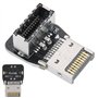 fasient1 Prise de Panneau Avant USB 3.1 Type-E vers USB 20Pin Header PC Carte mère Convertisseur de coude de Direction à 90 degr