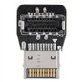 fasient1 Prise de Panneau Avant USB 3.1 Type-E vers USB 20Pin Header PC Carte mère Convertisseur de coude de Direction à 90 degr