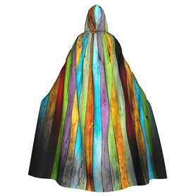 Zhuanyun Cape à capuche avec planches verticales en bois de chêne imprimé pour carnavals
