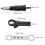 Adaptateur de pistolet à riveter électrique en acier allié noir avec tête à 4 rivets et clé à poignée pour perceuse électrique