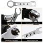 Adaptateur de pistolet à riveter électrique en acier allié noir avec tête à 4 rivets et clé à poignée pour perceuse électrique